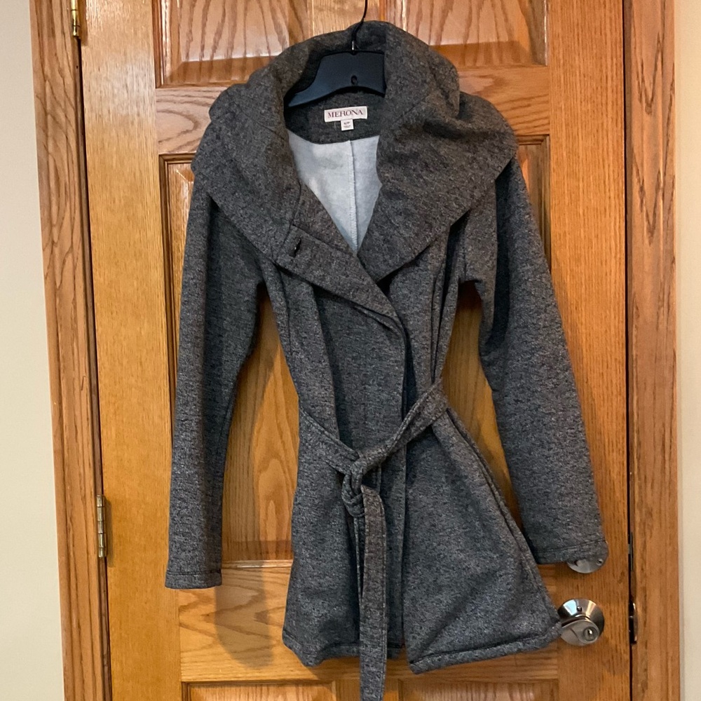 Merona Tie Waist Hooded Jacket - S/P
